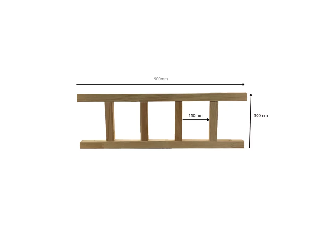 IKEA KURA Bed Upper Safety Barriers LINO DUO 165+90 - scheme