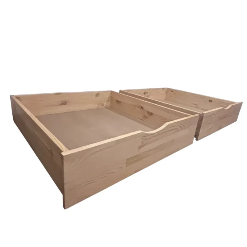 Wooden Bed Drawers Solani Box Pine