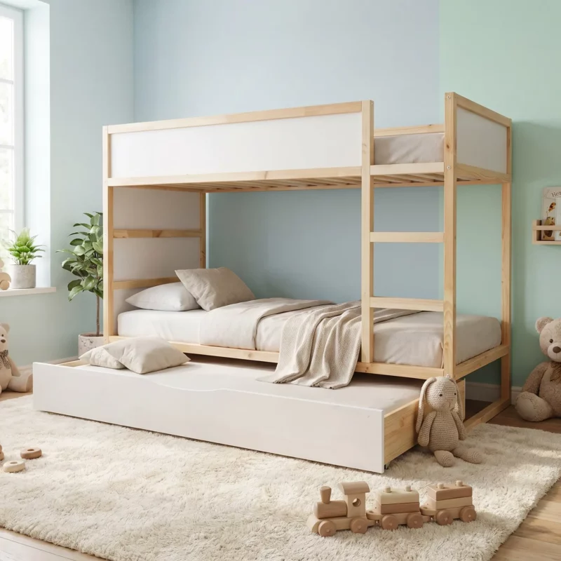 IKEA KURA Bed Pull-Out Bed 90×180 NestUp Sleep 2-in-1 Drawer White