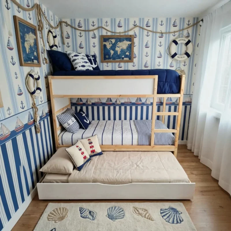 IKEA KURA Bed Pull-Out Bed 90×180 NestUp Sleep 2-in-1 Drawer White - after