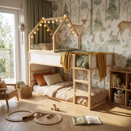 IKEA KURA House Bed Roof Starlight Plus in Wood