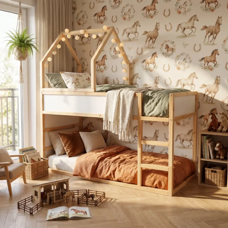 IKEA KURA House Bed Roof Starlight Plus in Wood