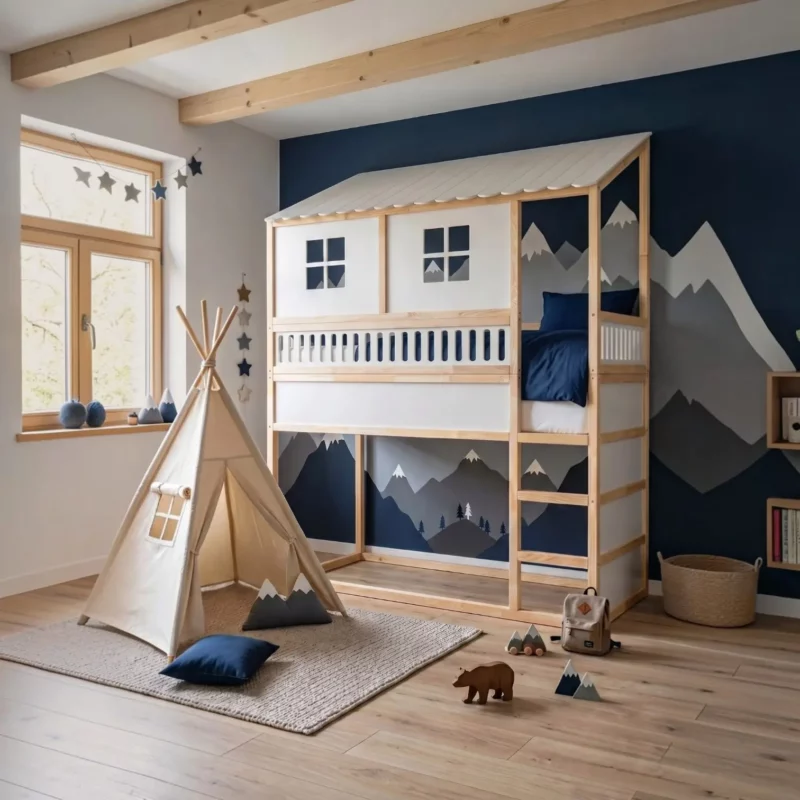 IKEA KURA House Bed with Windows Little Mountain Plus