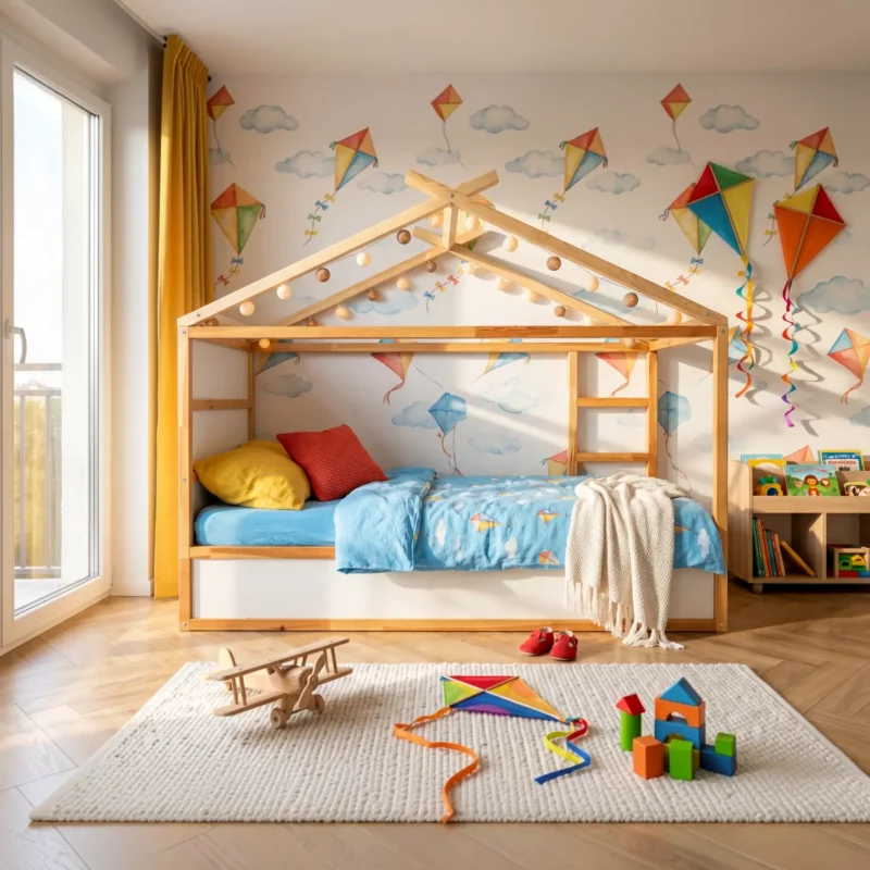 IKEA KURA Bed House Roof Children’s Bed Rainbow Standard
