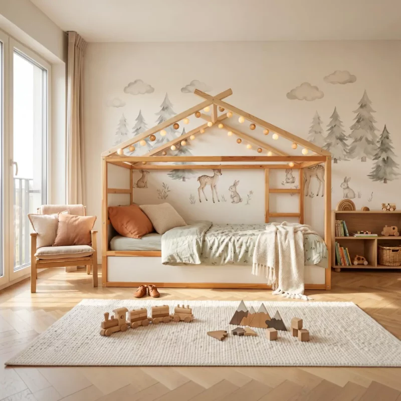 IKEA KURA Bed House Roof Children’s Bed Rainbow Standard