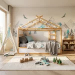 Toit cabane pour lit enfant IKEA KURA Rainbow Standard
