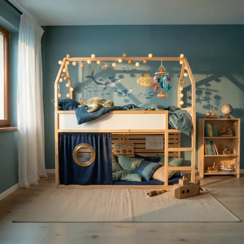 IKEA KURA Bed House Roof Meadow Plus