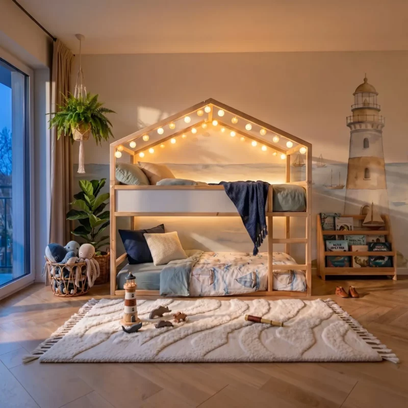 Toit cabane Scandinavian Cliff Plus pour lit IKEA KURA – après