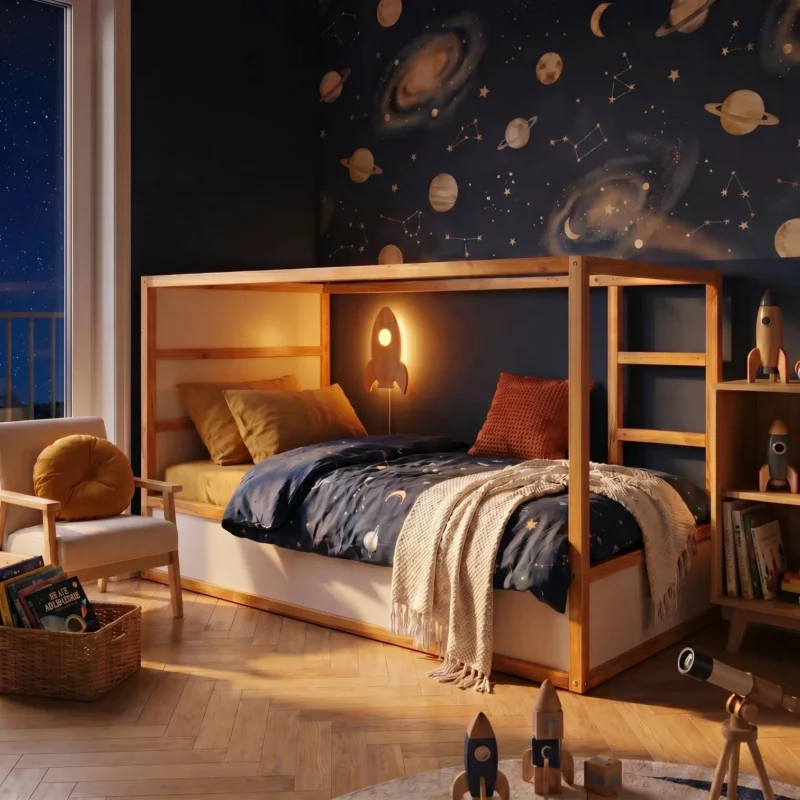 IKEA KURA Bed House Roof Starlight Standard - before