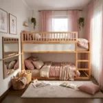 IKEA KURA Bed Upper Fall Protection RONA 165 with Round Wooden Spindles