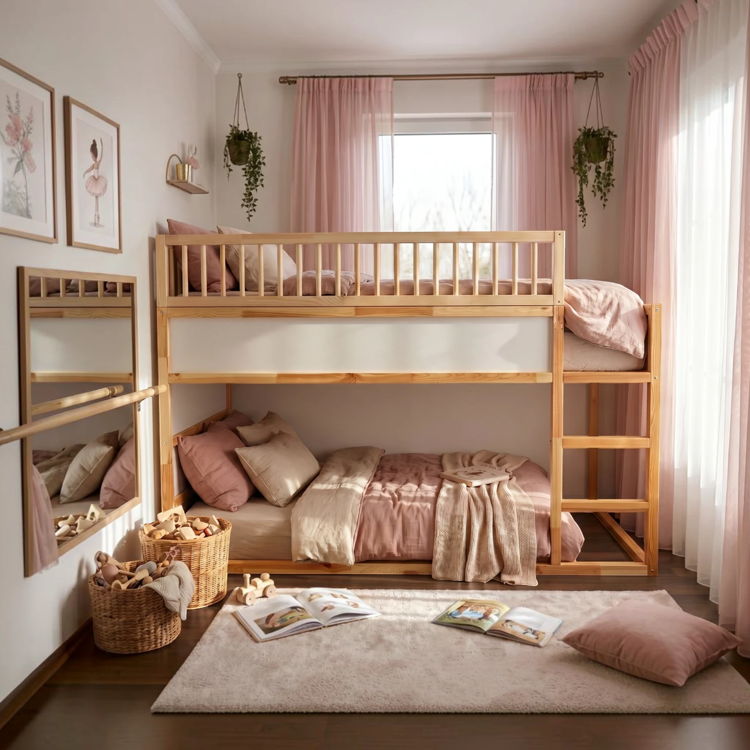 Protection antichute supérieure RONA 165 pour lit IKEA KURA avec barreaux ronds en bois Protection antichute supérieure RONA 165 pour lit IKEA KURA avec barreaux ronds en bois
