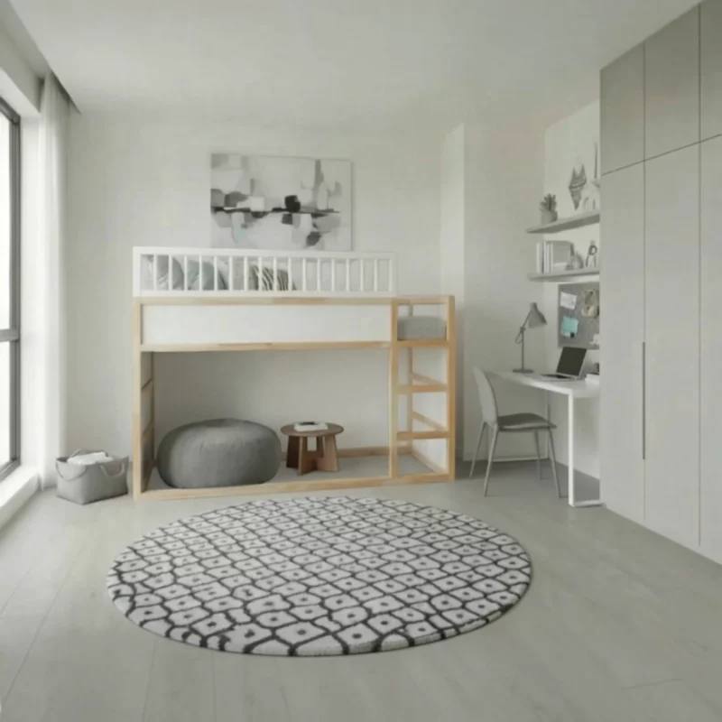 IKEA KURA Bed Upper Fall Protection RONA DUO 165×90 with Round Wooden Spindles