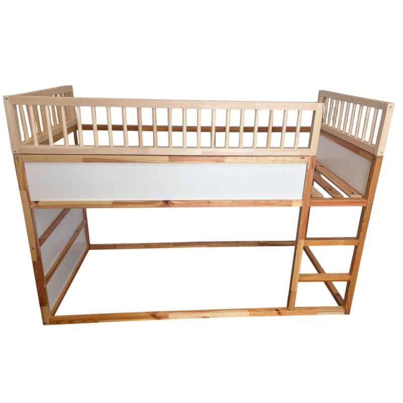 IKEA KURA Bed Upper Fall Protection RONA TRE 90×165×90 with Round Wooden Spindles