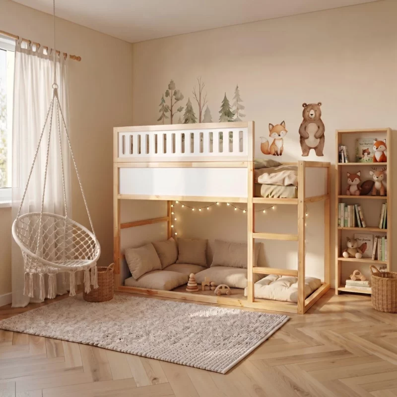 IKEA KURA Bed Upper Fall Protection VILO 165 in Wood and MDF