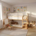 IKEA KURA Bed Upper Fall Protection VILO DUO SPLIT 165×90 in Wood and MDF