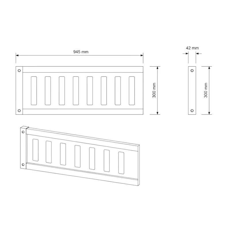IKEA KURA Bed Upper Fall Protection VILO MAX in Wood and MDF - scheme