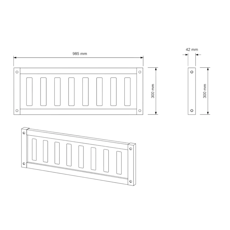 IKEA KURA Bed Upper Fall Protection VILO TRE 90×165×90 in Wood and MDF - scheme