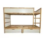 Plateforme pour lit IKEA KURA avec 2 tiroirs NestUp Storage à façade blanche