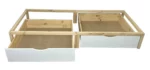 Plateforme pour lit IKEA KURA avec 2 tiroirs NestUp Storage à façade blanche