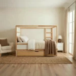 IKEA KURA Bed Platform with Extra-Large Drawer NestUp Storage XL Natural Wood