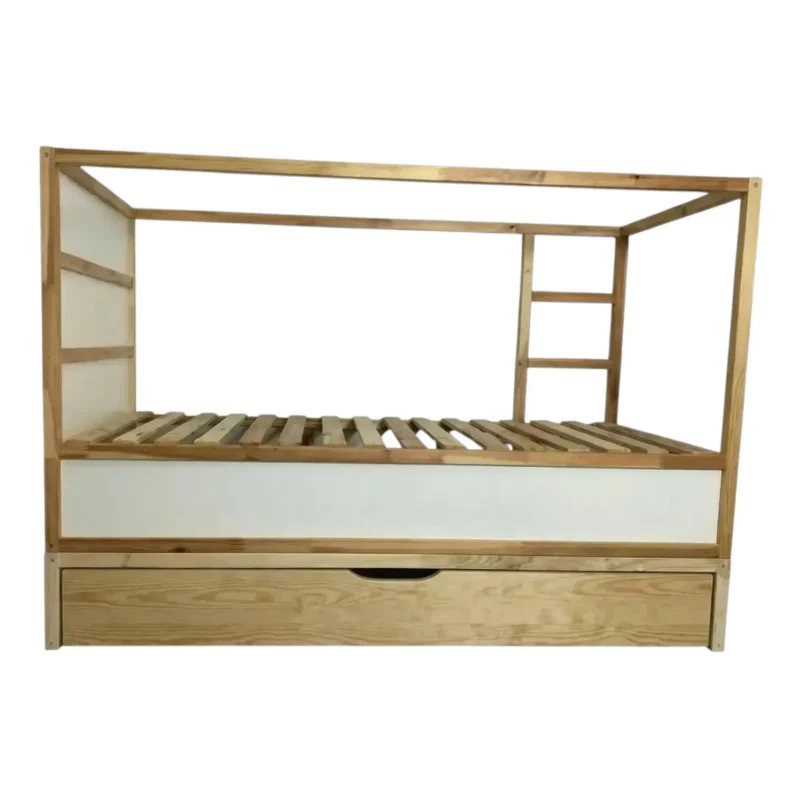 IKEA KURA Bed Platform with Extra-Large Drawer NestUp Storage XL Natural Wood