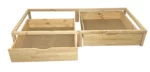 Plateforme pour lit IKEA KURA avec deux tiroirs NestUp Storage à façade en pin