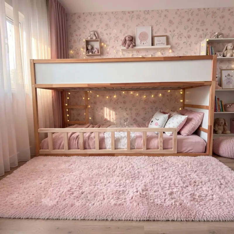 IKEA KURA Bed Lower Fall Protection NIVO 165 cm in Pine Wood