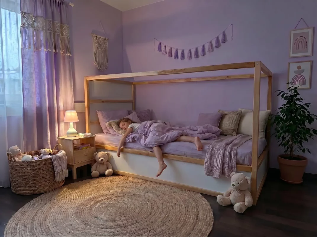 IKEA KURA Bed Lower Fall Protection NIVO 165 cm in Pine Wood - before
