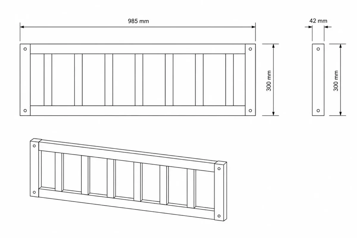 IKEA KURA Bed Full Surround Protection LINO MAX - scheme