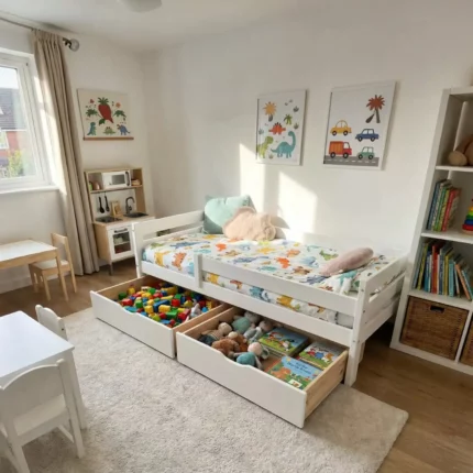 IKEA KURA Bed Drawer Set Solani Box White Front