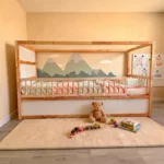Barrières de sécurité ROLO DUO 165×90 pour lit IKEA KURA avec barreaux ronds