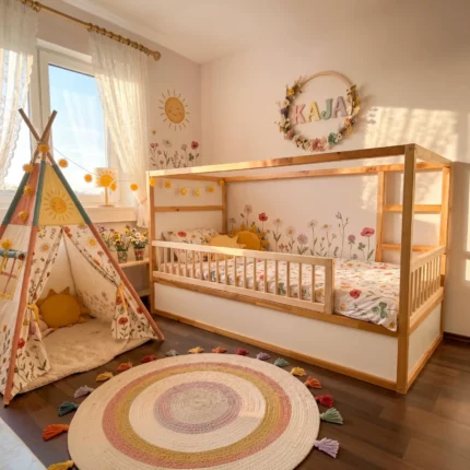IKEA KURA Bed Safety Rails with Round Spindles ROLO DUO 165×90