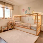 Barrières de sécurité ROLO DUO 165×90 pour lit IKEA KURA avec barreaux ronds