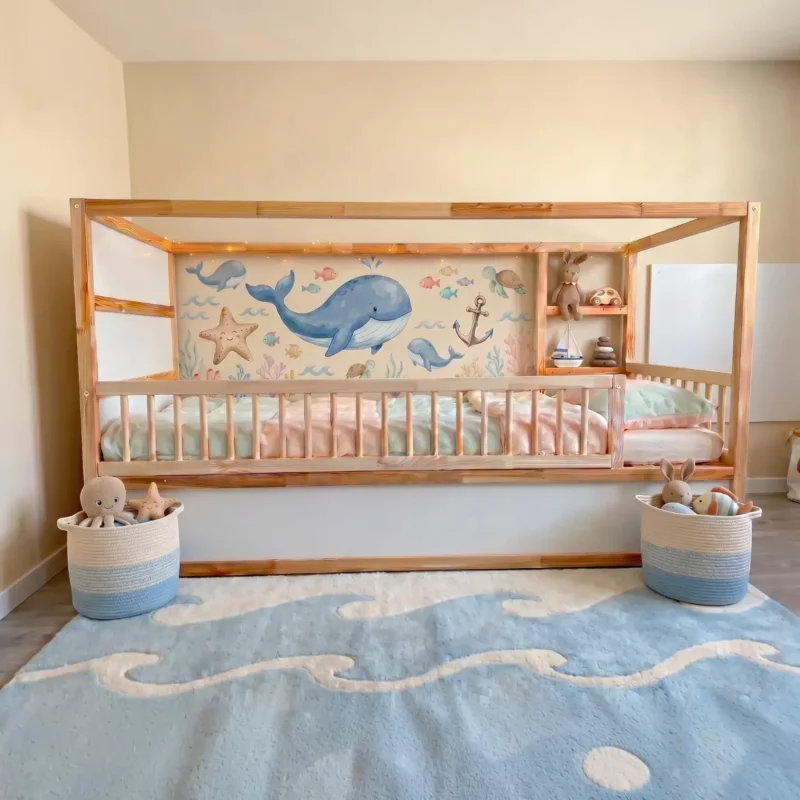 IKEA KURA Bed Safety Rails with Round Spindles ROLO DUO 165×90