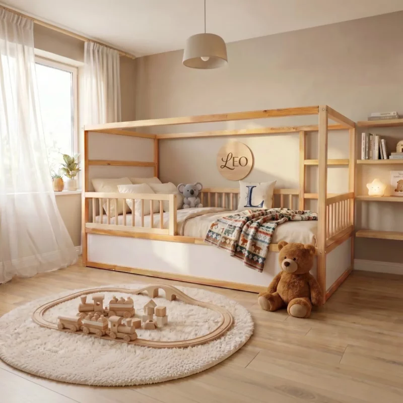 IKEA KURA Bed Safety Rails with Round Spindles ROLO TRE 165×90×90