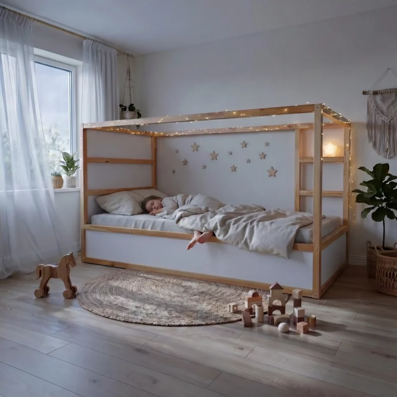 IKEA KURA Bed Safety Rails with Round Spindles ROLO TRE 165×90×90 - before