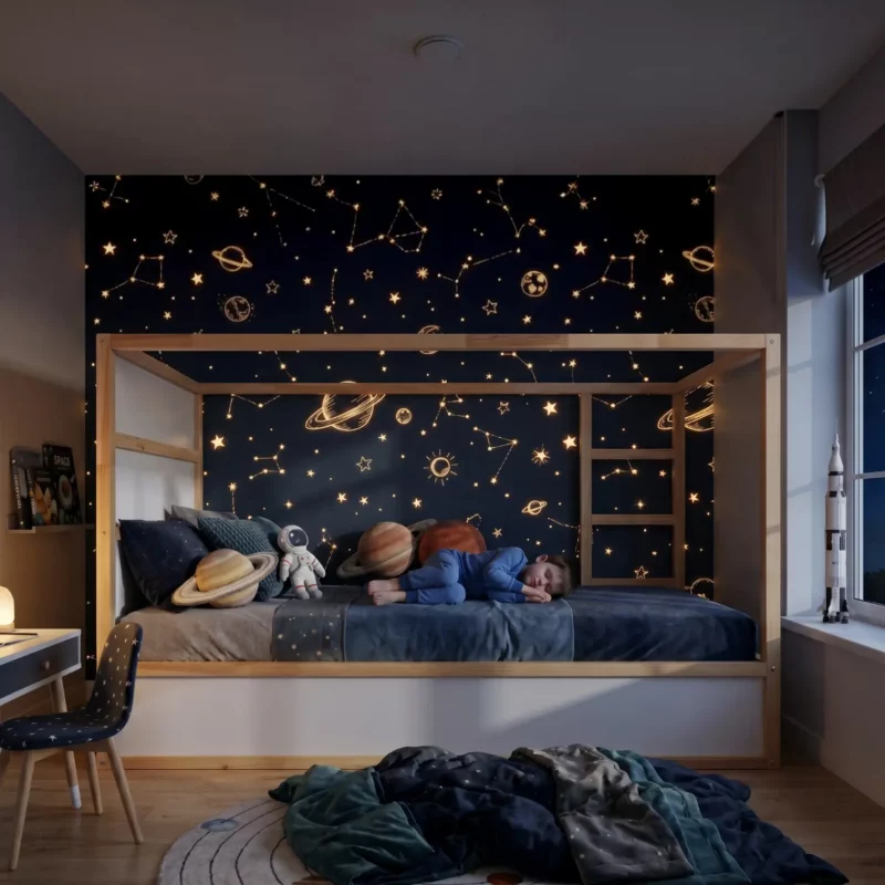 IKEA KURA Bed Lower Fall Protection VELO 165 in Wood and MDF - before