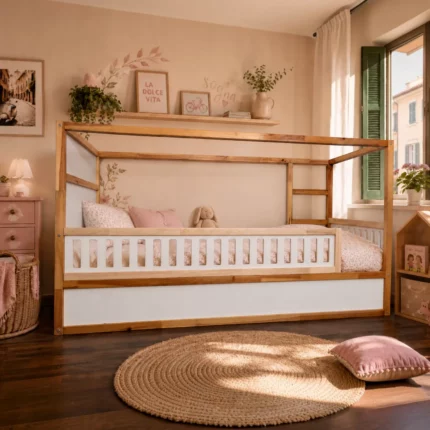 IKEA KURA Bed Lower Fall Protection VELO DUO 165×90 in Wood and MDF