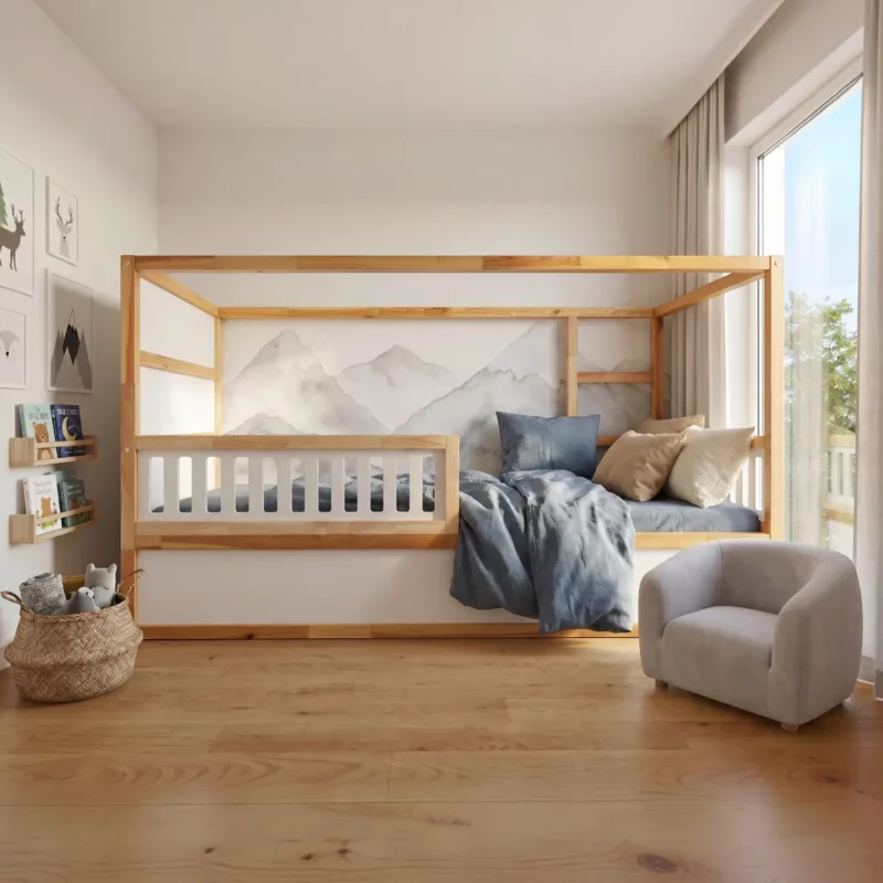 IKEA KURA Bed Lower Fall Protection VELO DUO 90×90 in Wood and MDF