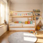 IKEA KURA Bed Lower Fall Protection VELO TRE 165×90×90 in Wood and MDF