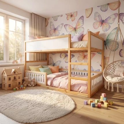 IKEA KURA Bed Lower Fall Protection VELO TRE 200×90×90 in Wood and MDF