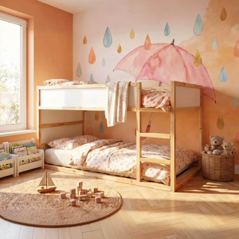 Zone de couchage inférieure NestUp Base pour lit IKEA KURA – après