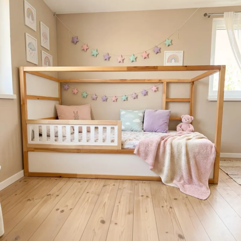 IKEA KURA Bed Lower Safety Rail VELO 90 in Wood and MDF