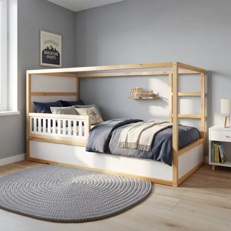 IKEA KURA Bed Lower Safety Rail VELO 90 in Wood and MDF