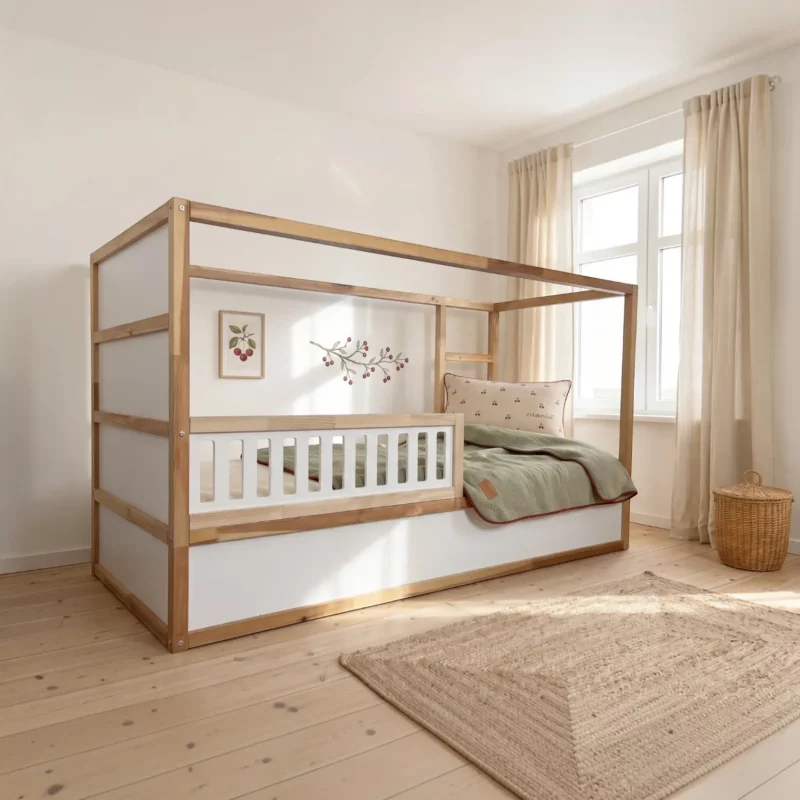 IKEA KURA Bed Lower Safety Rail VELO 90 in Wood and MDF