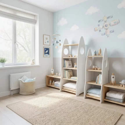IKEA KURA Bed Montessori Shelving Unit RAKIETA MIDI White