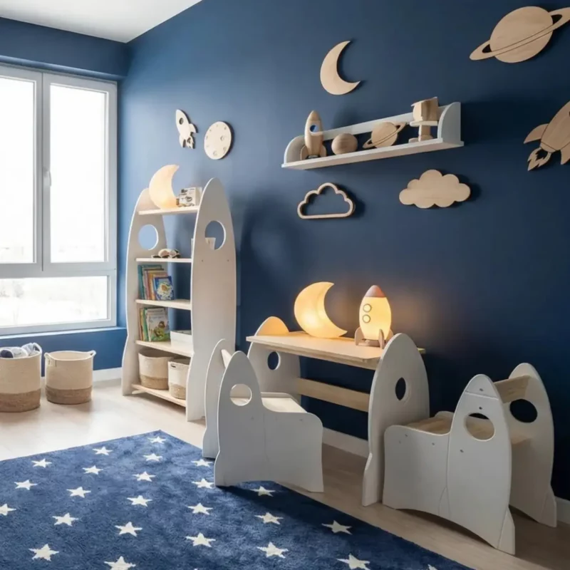 IKEA KURA Bed Montessori Table and Chair RAKIETA White