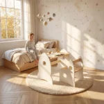 IKEA KURA Bed Montessori Table and Chair RAKIETA White