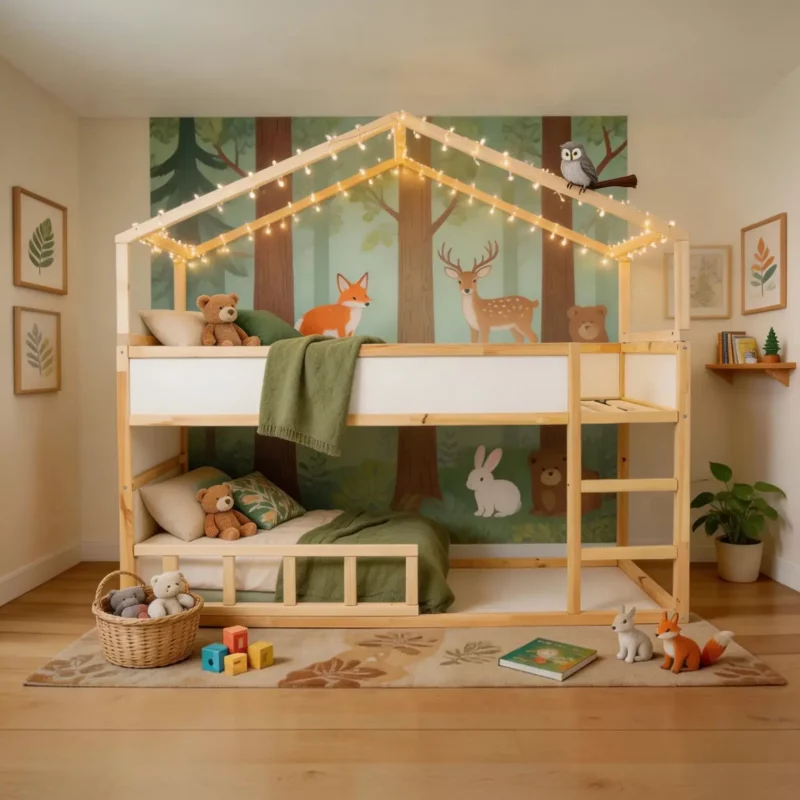 IKEA KURA Bed House Roof Scandinavian Cliff Plus