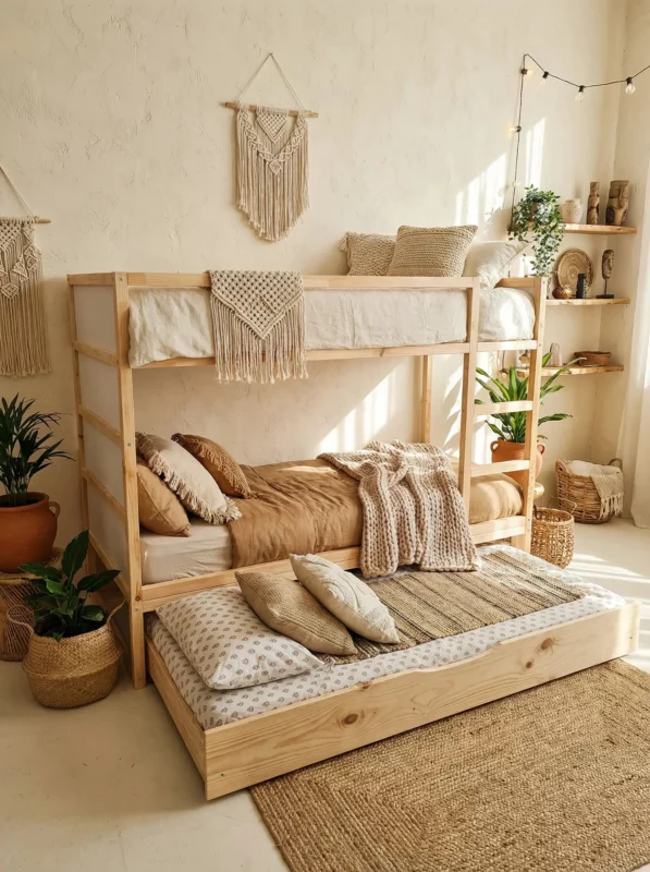 IKEA KURA Bed 2-in-1 Sleeping Drawer 90×180 NestUp Sleep Natural Wood